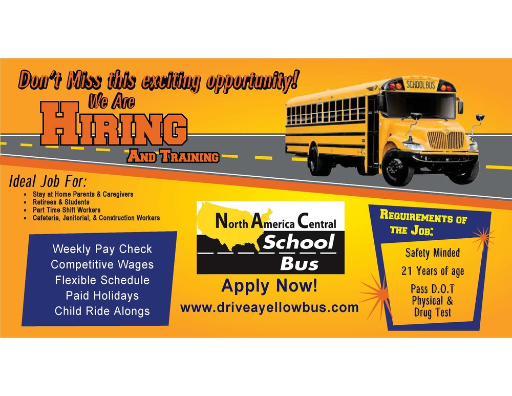 Hiring for Bus Drivers and Monitors