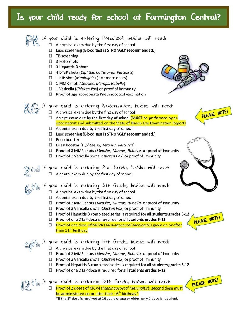 Health Requirements