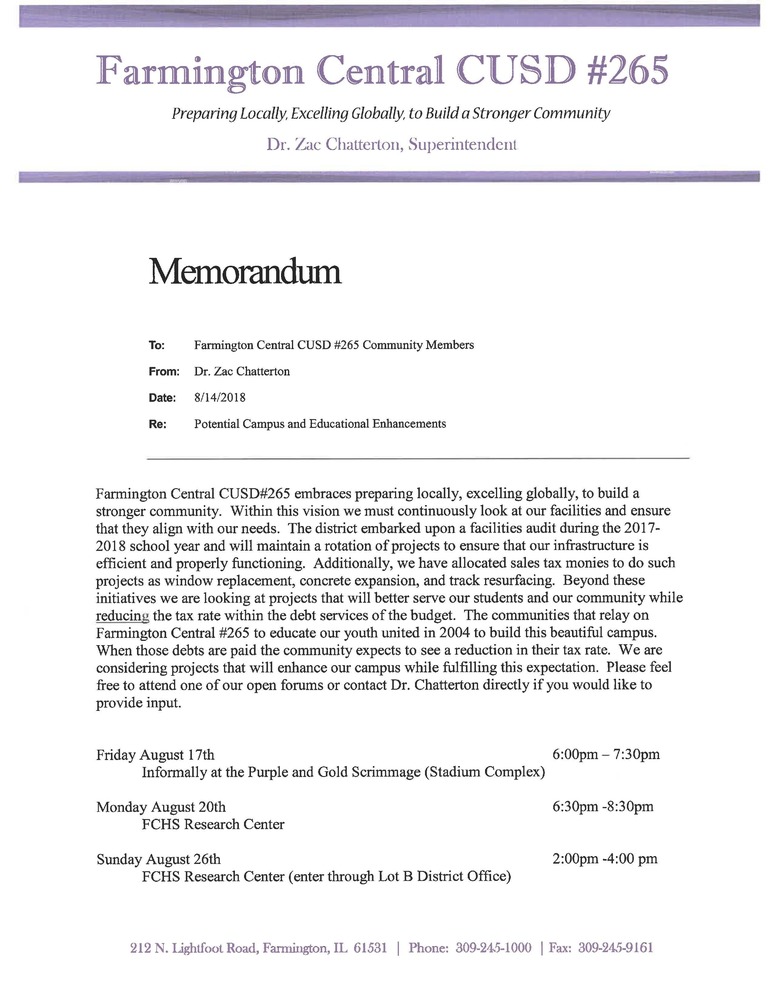 Upcoming Public Forums