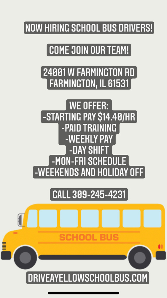 Now Hiring School Bus Drivers