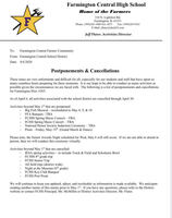 Postponements & Cancellations