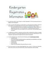 Kindergarten Registration