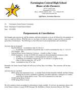 Postponements & Cancellations